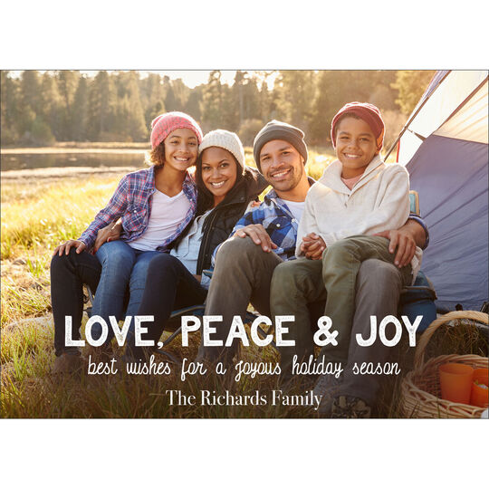 Love, Peace & Joy Holiday Photo Cards